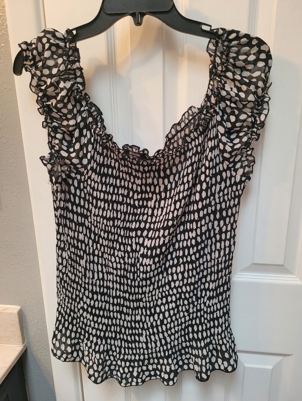 Belissimo Women's Black & White Blouse Sz XL